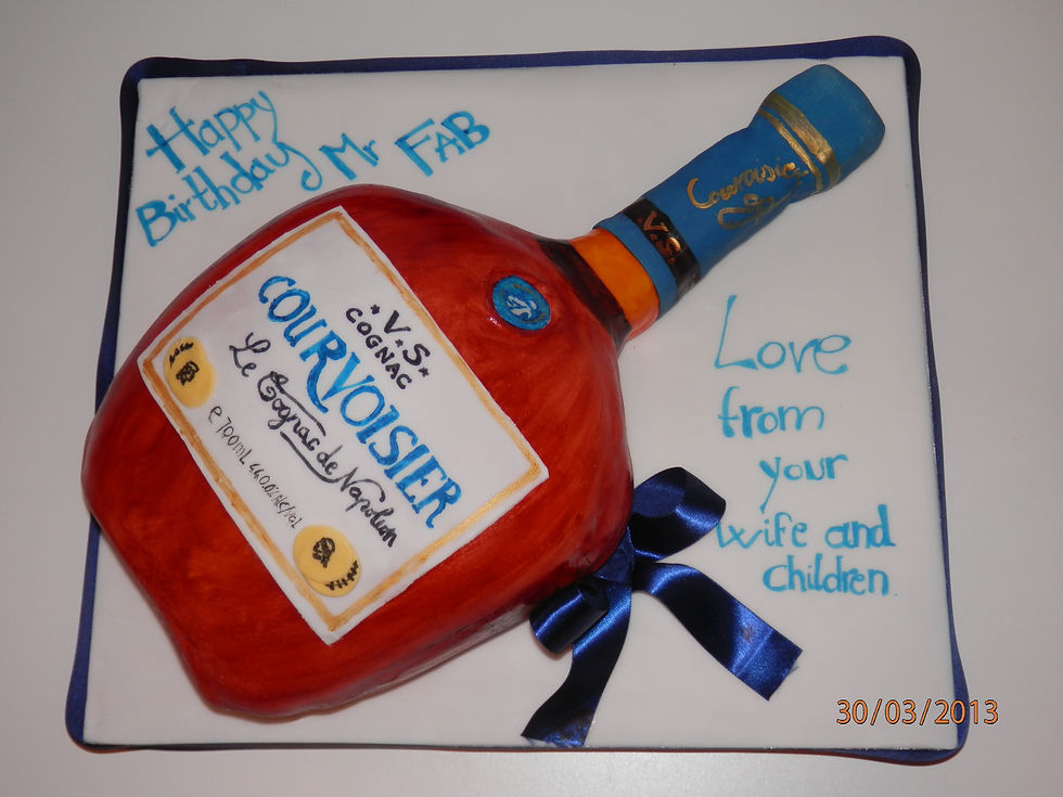 Brandy bottle cake.