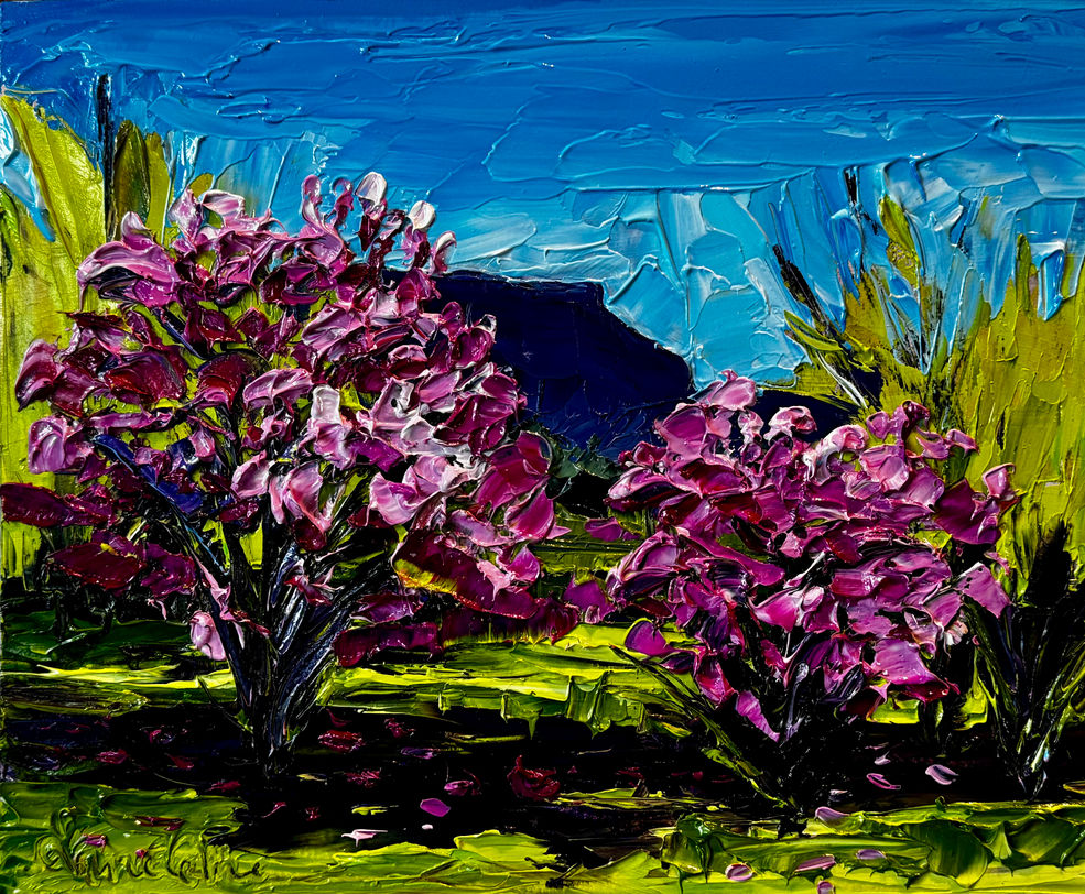 Dixon Orchard, 8_ x 10_ oil on wood panel