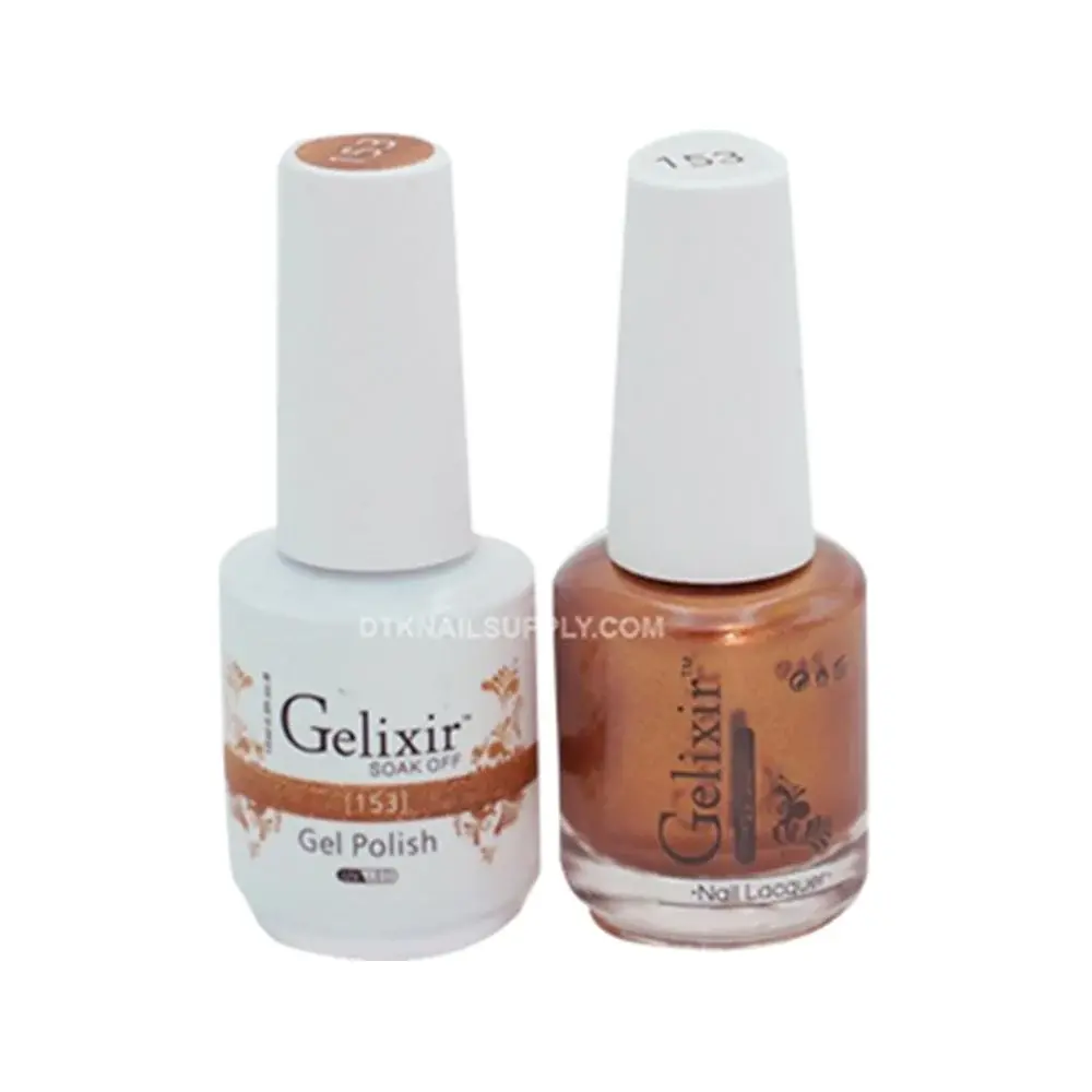 GELIXIR GEL NAIL POLISH DUO - 153 BRONZE SHIMMER COLORS
