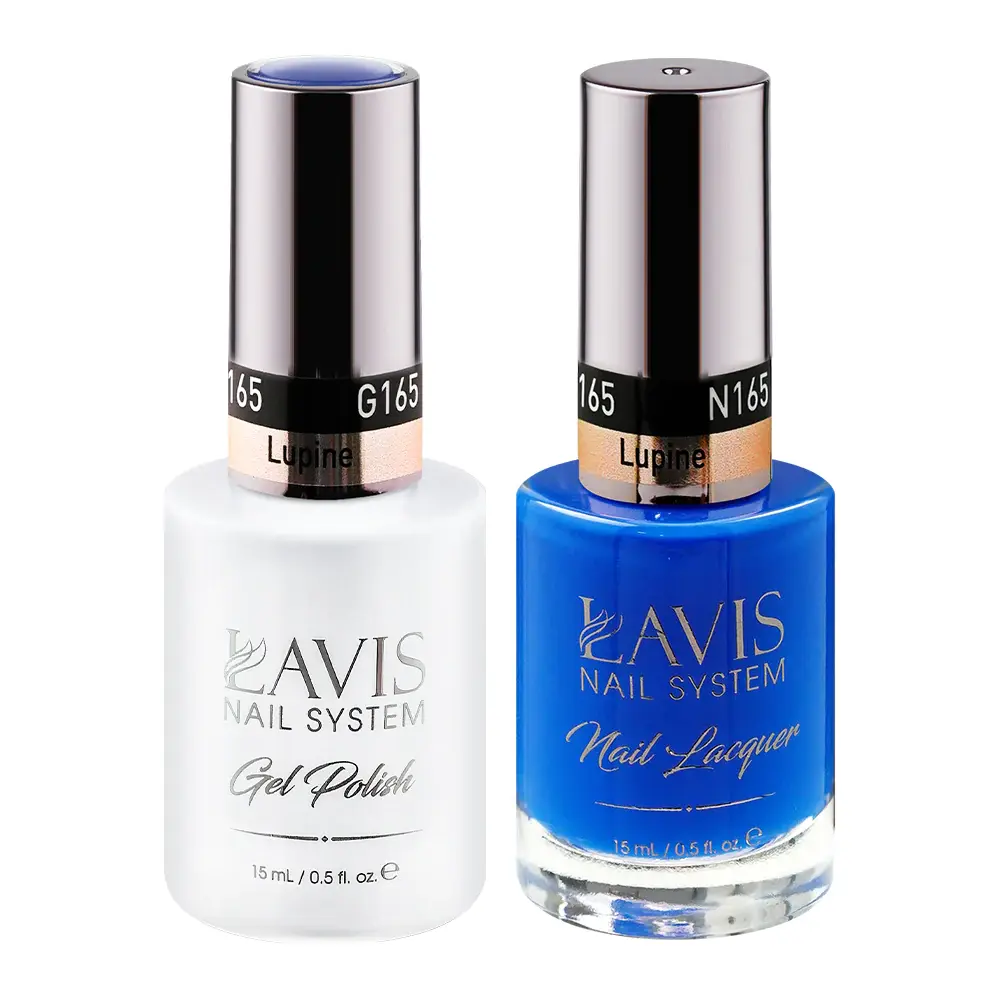 LAVIS GEL NAIL POLISH DUO - 165 NAVY COLORS - LUPINE