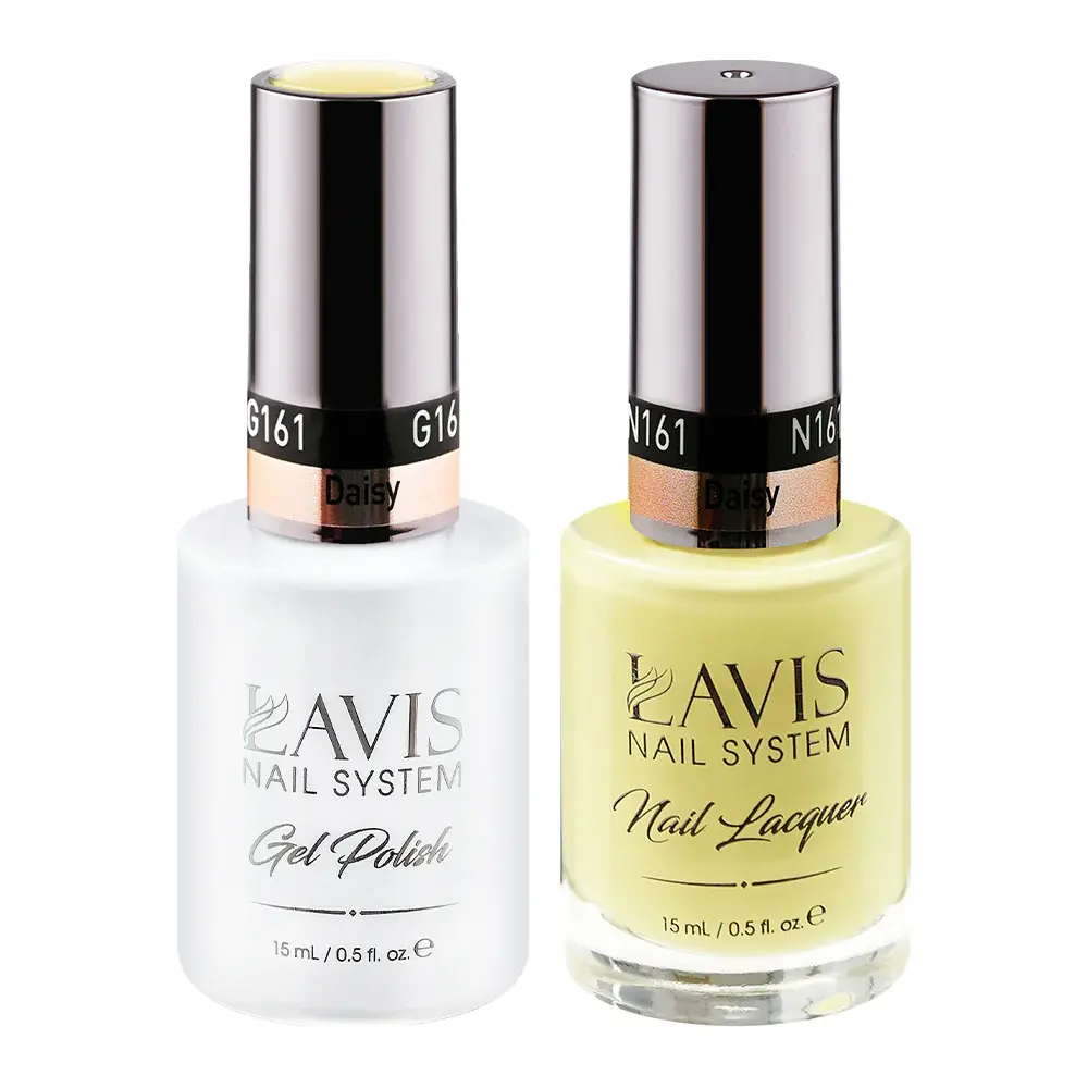 LAVIS GEL NAIL POLISH DUO - 161 YELLOW COLORS - DAISY