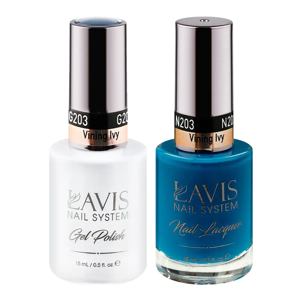 LAVIS GEL NAIL POLISH DUO - 203 BLUE COLORS - VINING IVY
