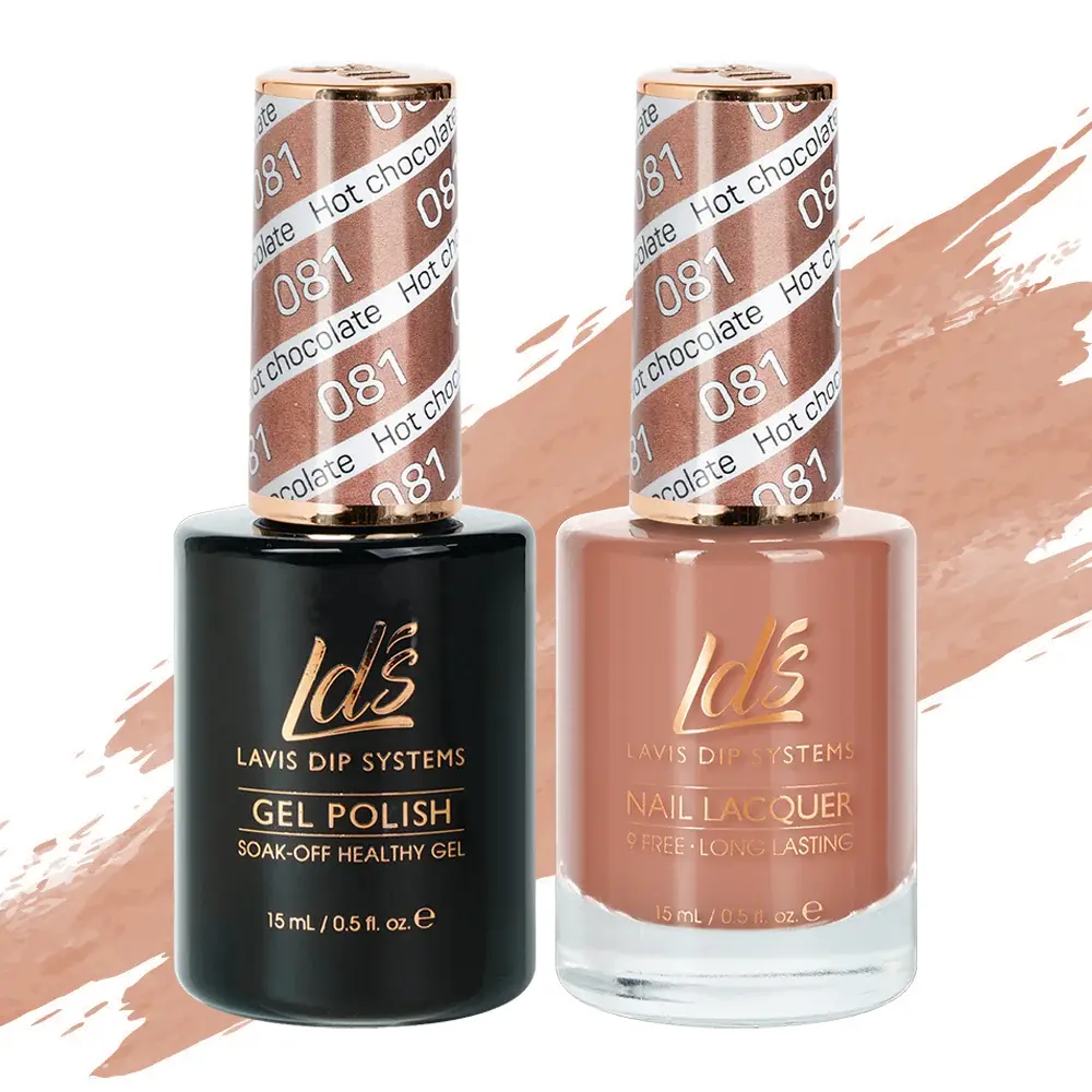 LDS HEALTHY GEL & LACQUER LDS Gel Nail Polish Duo - 081 Brown Colors - Hot Choco