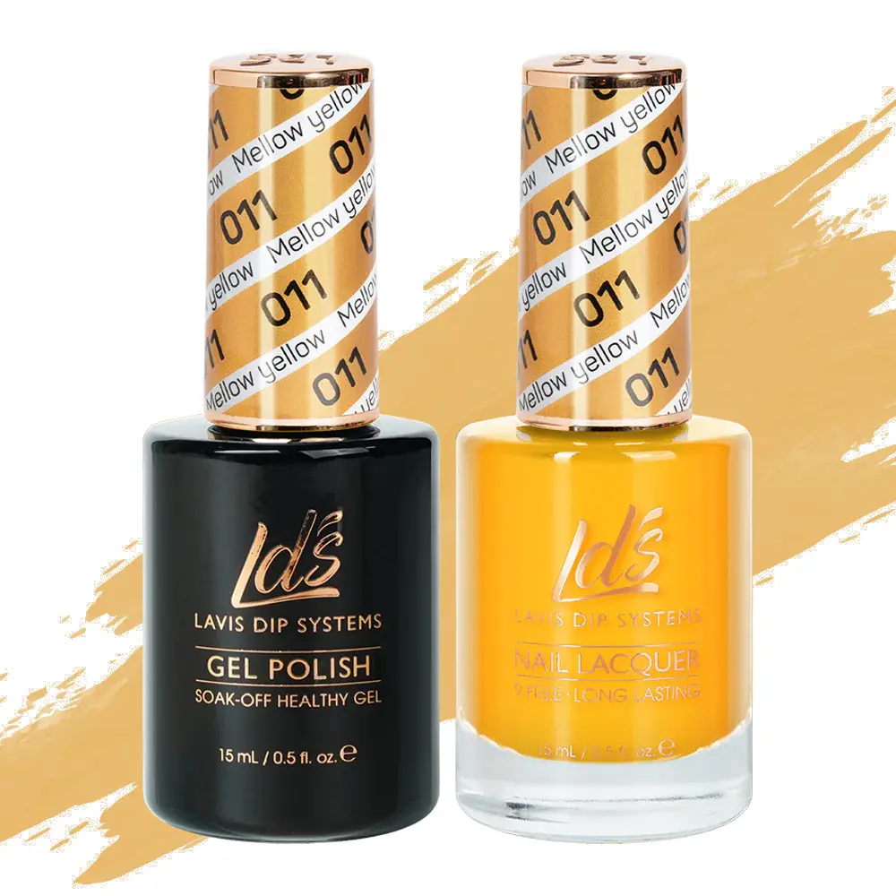 LDS HEALTHY GEL & LACQUER LDS Gel Nail Polish Duo - 011 Yellow Colors - Mellow Y