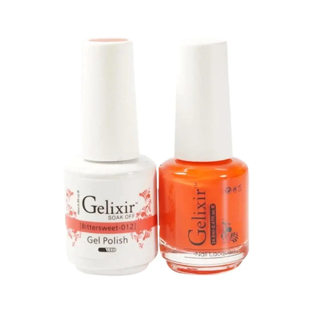 GELIXIR GEL NAIL POLISH DUO - 012 ORANGE COLORS - BITTERSWEET