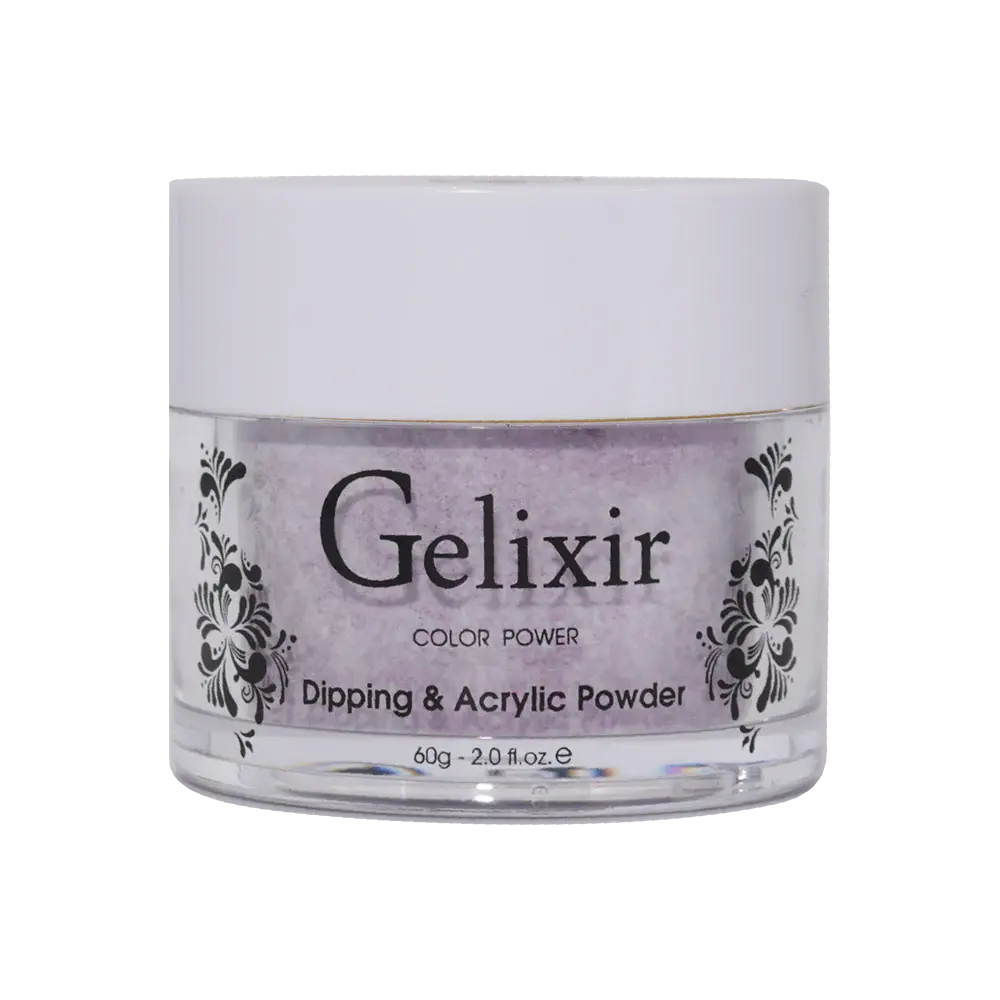 GELIXIR ACRYLIC & POWDER DIP NAILS 135 - PURPLE GLITTER COLORS