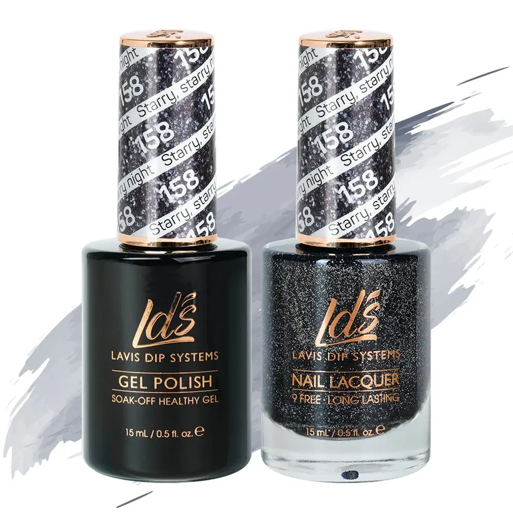 LDS HEALTHY GEL & LACQUER LDS Gel Nail Polish Duo - 158 Glitter Colors - Starry,