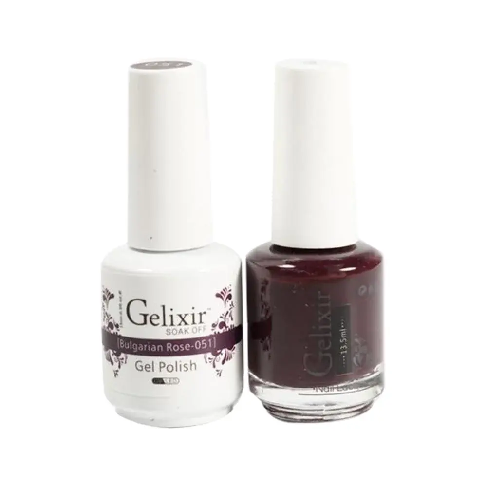 GELIXIR GEL NAIL POLISH DUO - 051 PURPLE COLORS - BULGARIAN ROSE