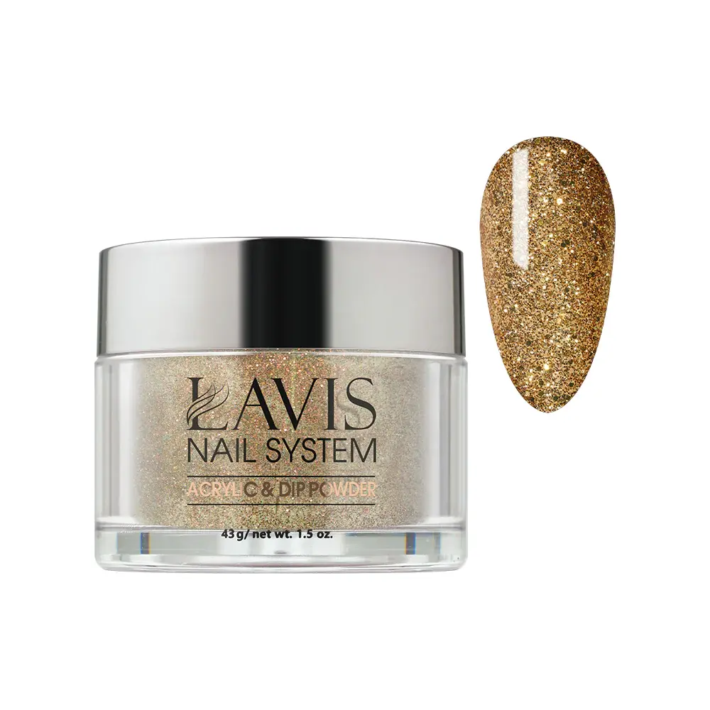 LAVIS GOLD GLITTER ACRYLIC POWDER - 105 ALL THAT IS GOLD