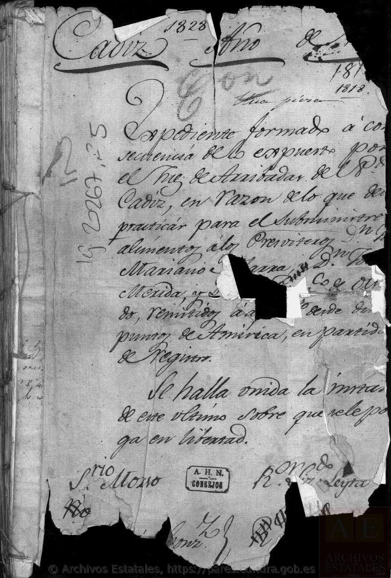 Solicitudes de clérigos insurgentes acerca de su sustento en prisión. Entre ellos, José Mariano Ibarra.