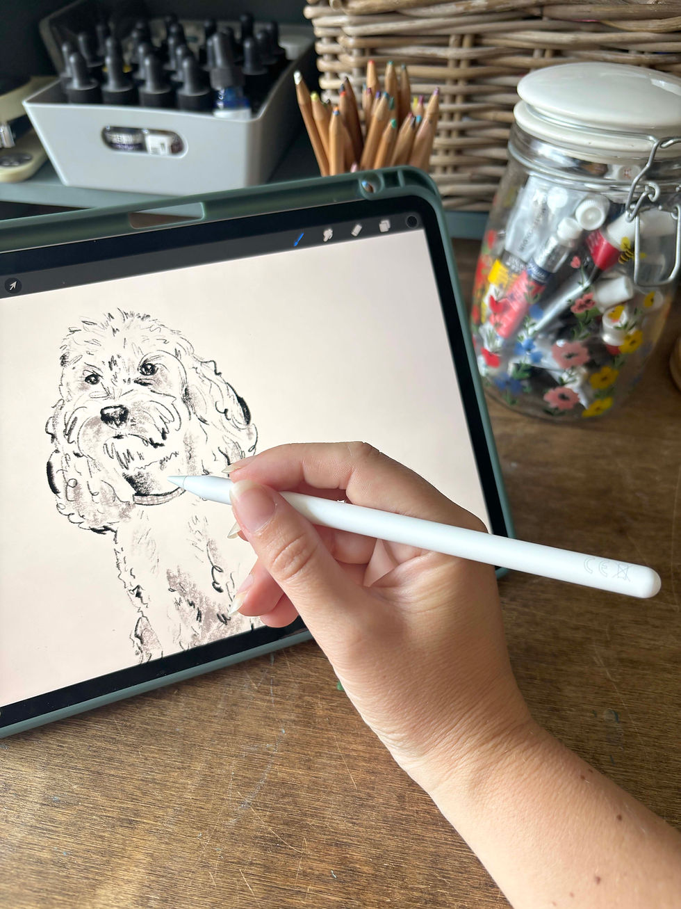Thumbnail: Bespoke Pet Portrait Print