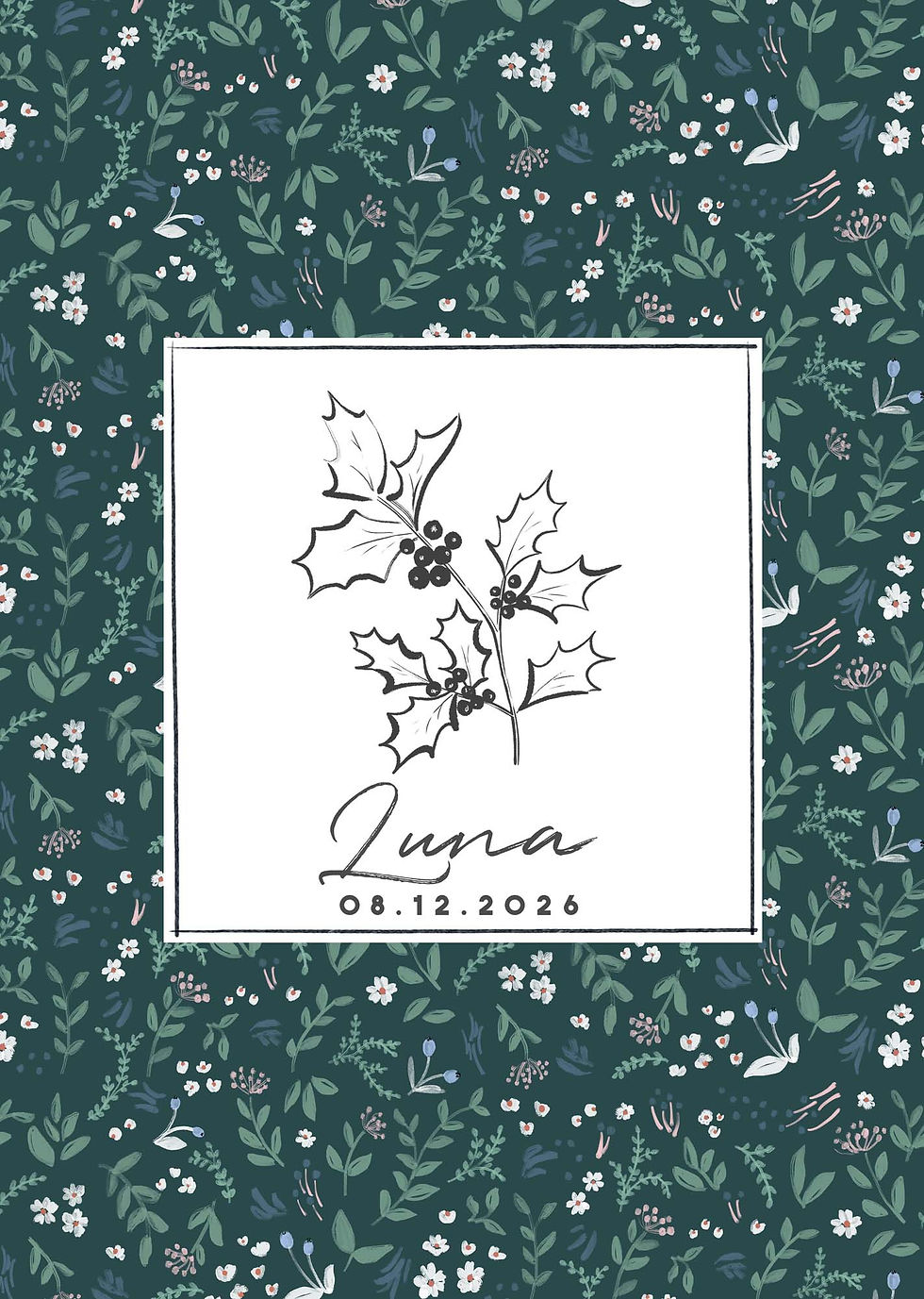 Thumbnail: Personalised Birth Month Flower Print