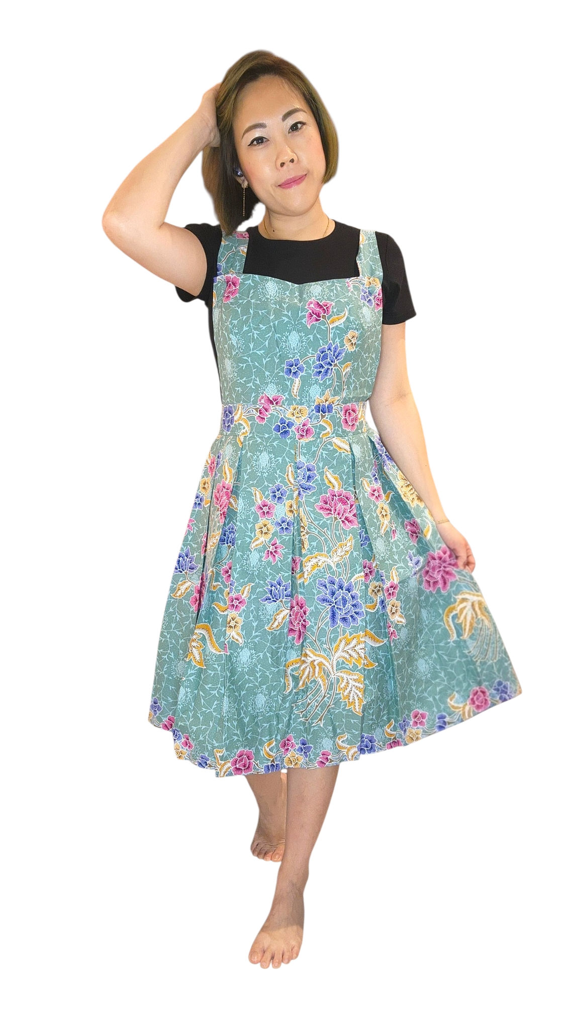 NK 62-2-69D Batik Pinafore Dress