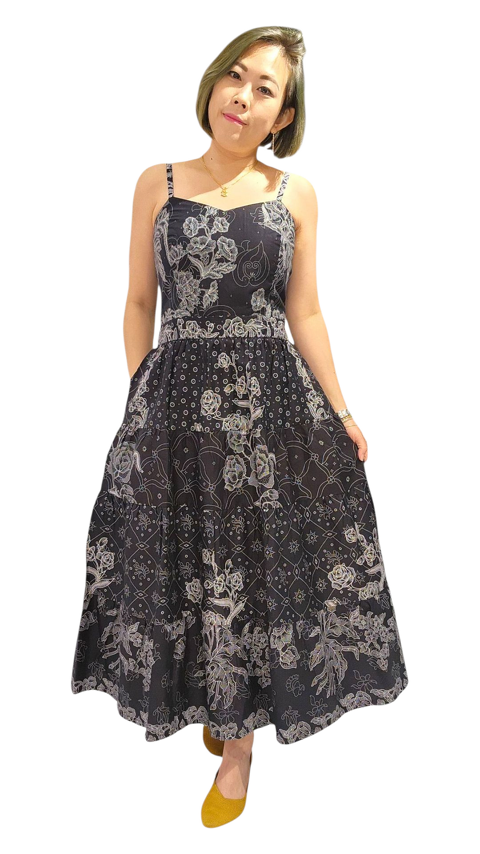 Thumbnail: NK 7/9B Spag Maxi Batik Dress