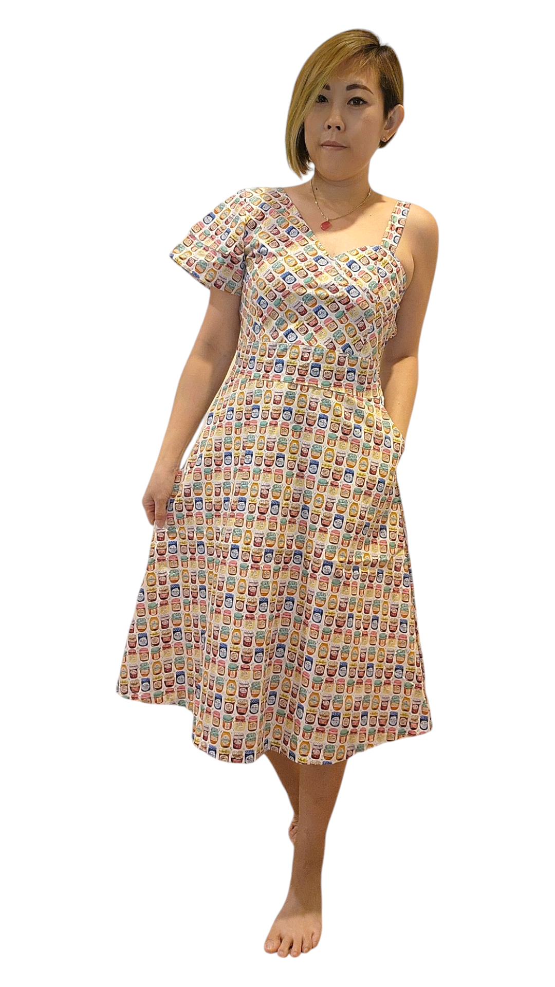 BM137D Toga Dress In White