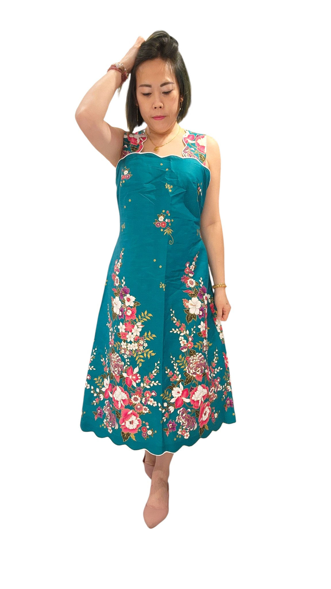 NK 7-2-69F Midi Batik Dress