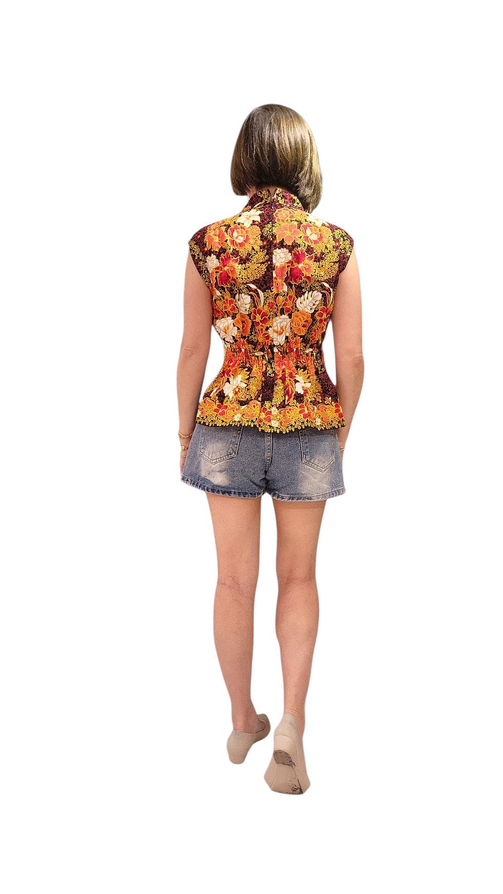 Thumbnail: NK 24-8-68G Batik Denim Blouse