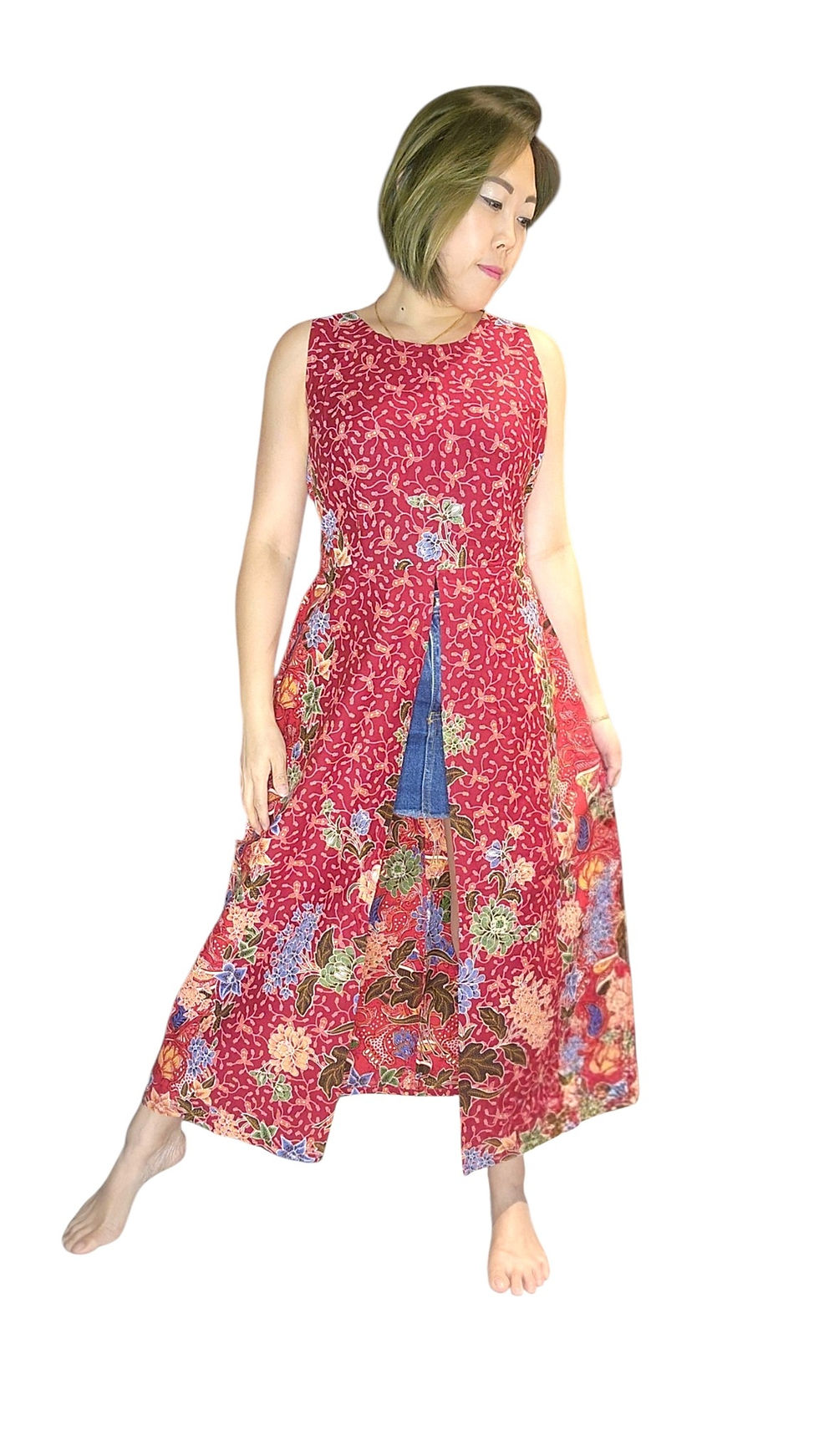 Thumbnail: NK 52-2-69E Batik Tunic Top