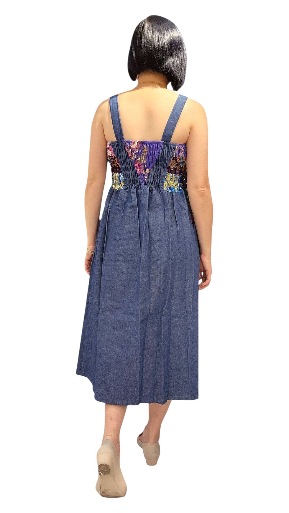Thumbnail: NK 25-3-68C Demin+ Batik Dress