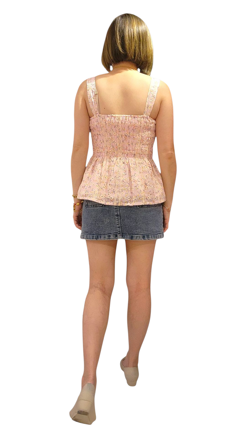 Thumbnail: NO 3-3-68F Eyelet Blouse in Pink