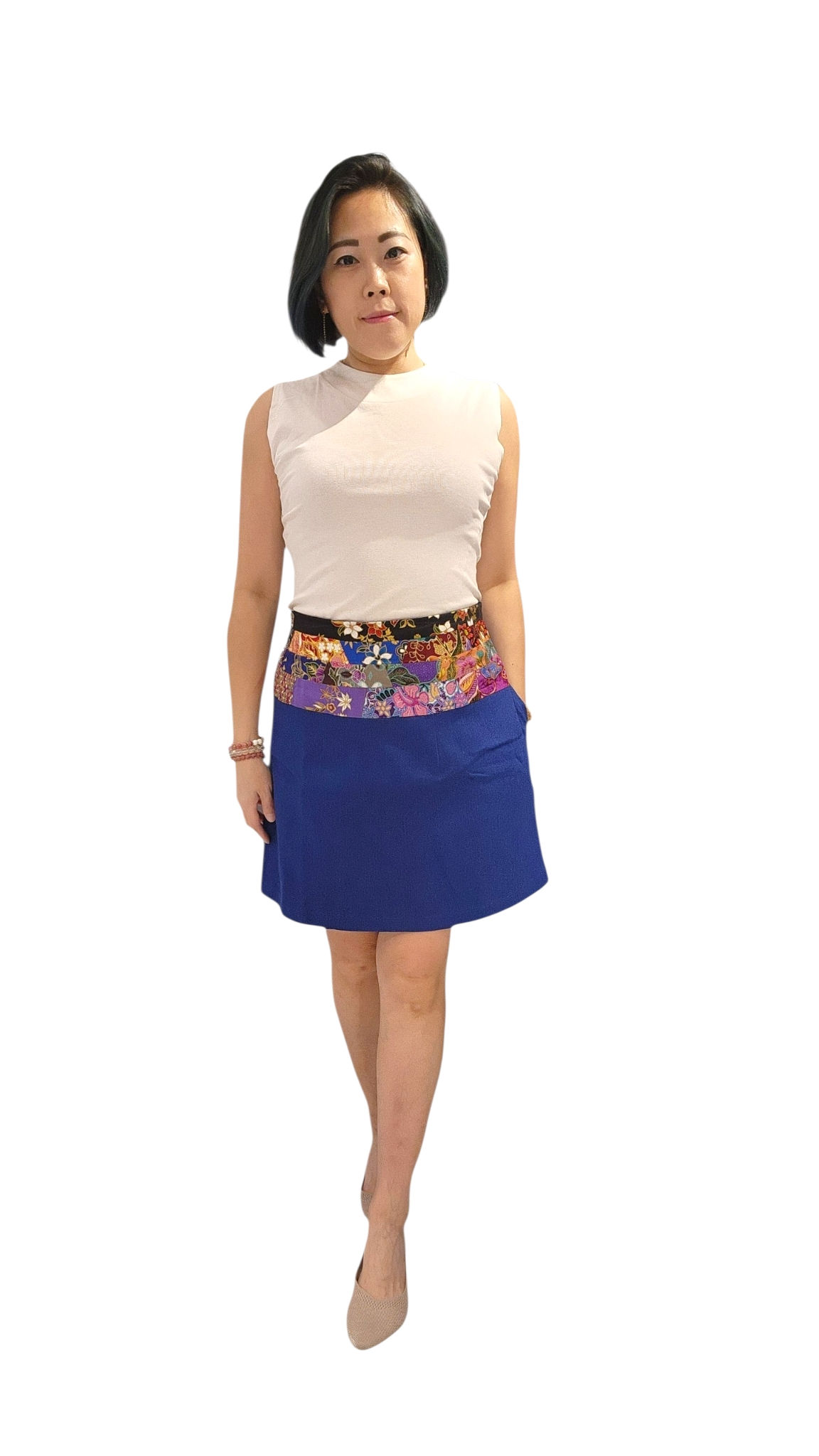 NK 9/2/69C Batik Denim Skirt