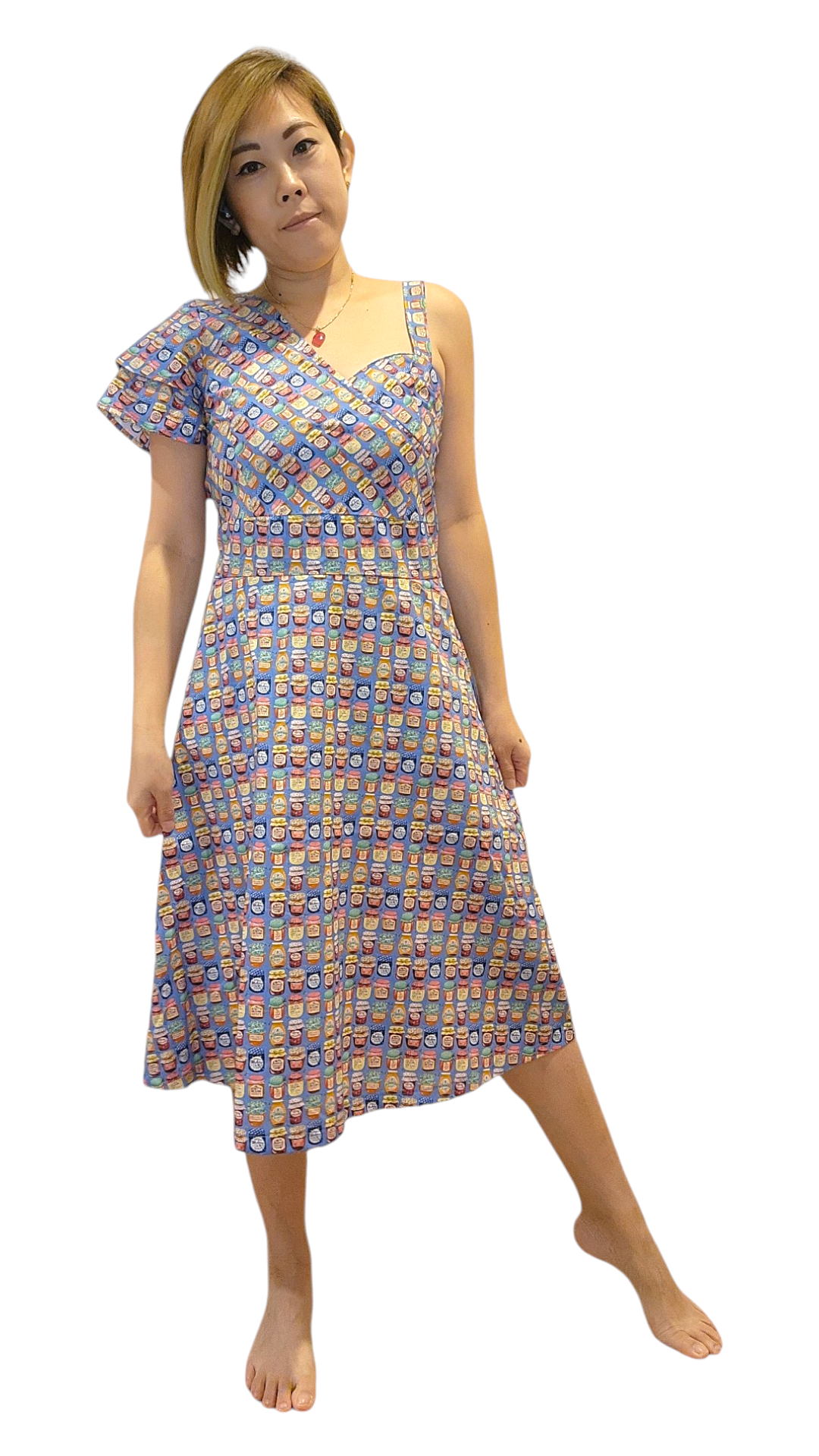 BM137D Toga Dress In Blue