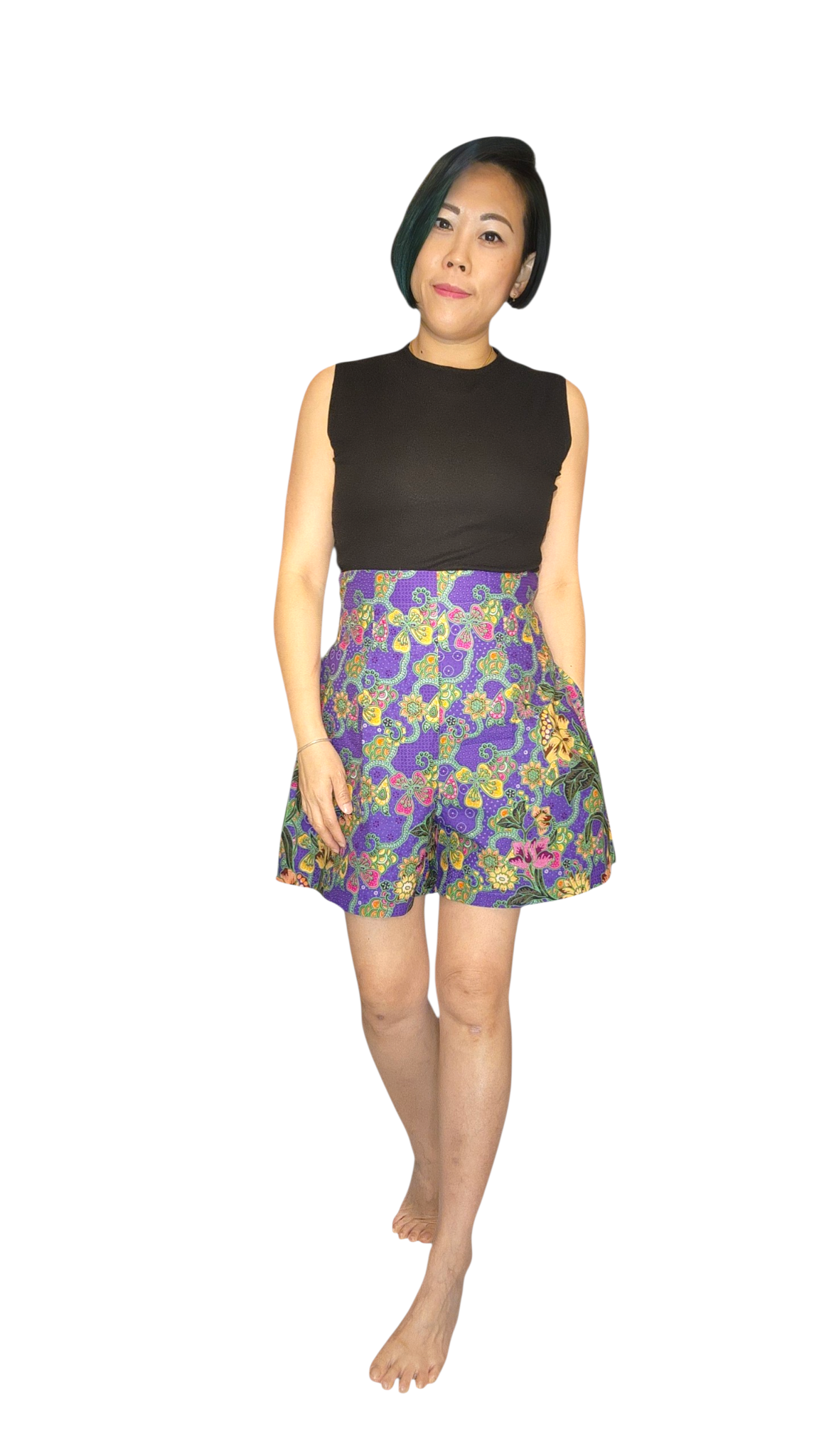 Nk 44-2-69A Highwaist Batik Shorts