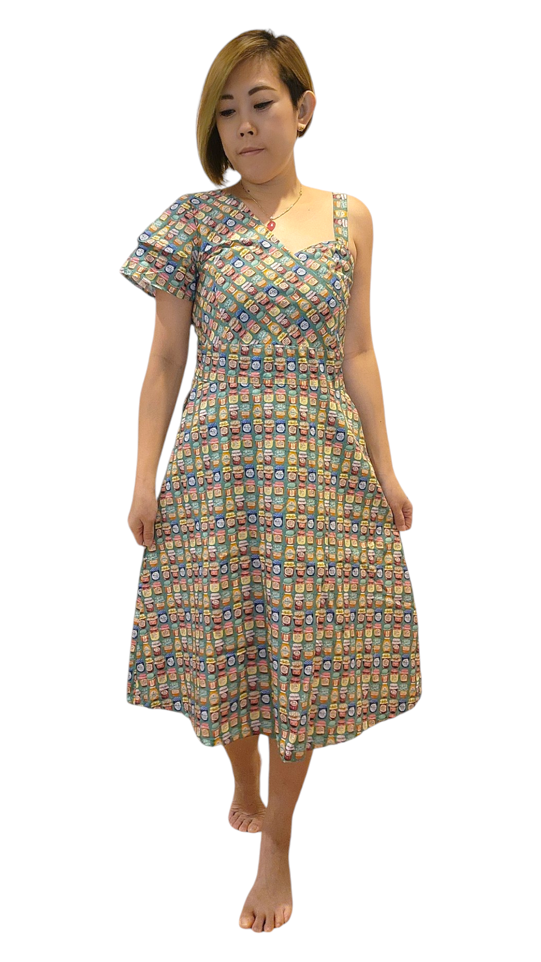 BM137D Toga Dress In Green