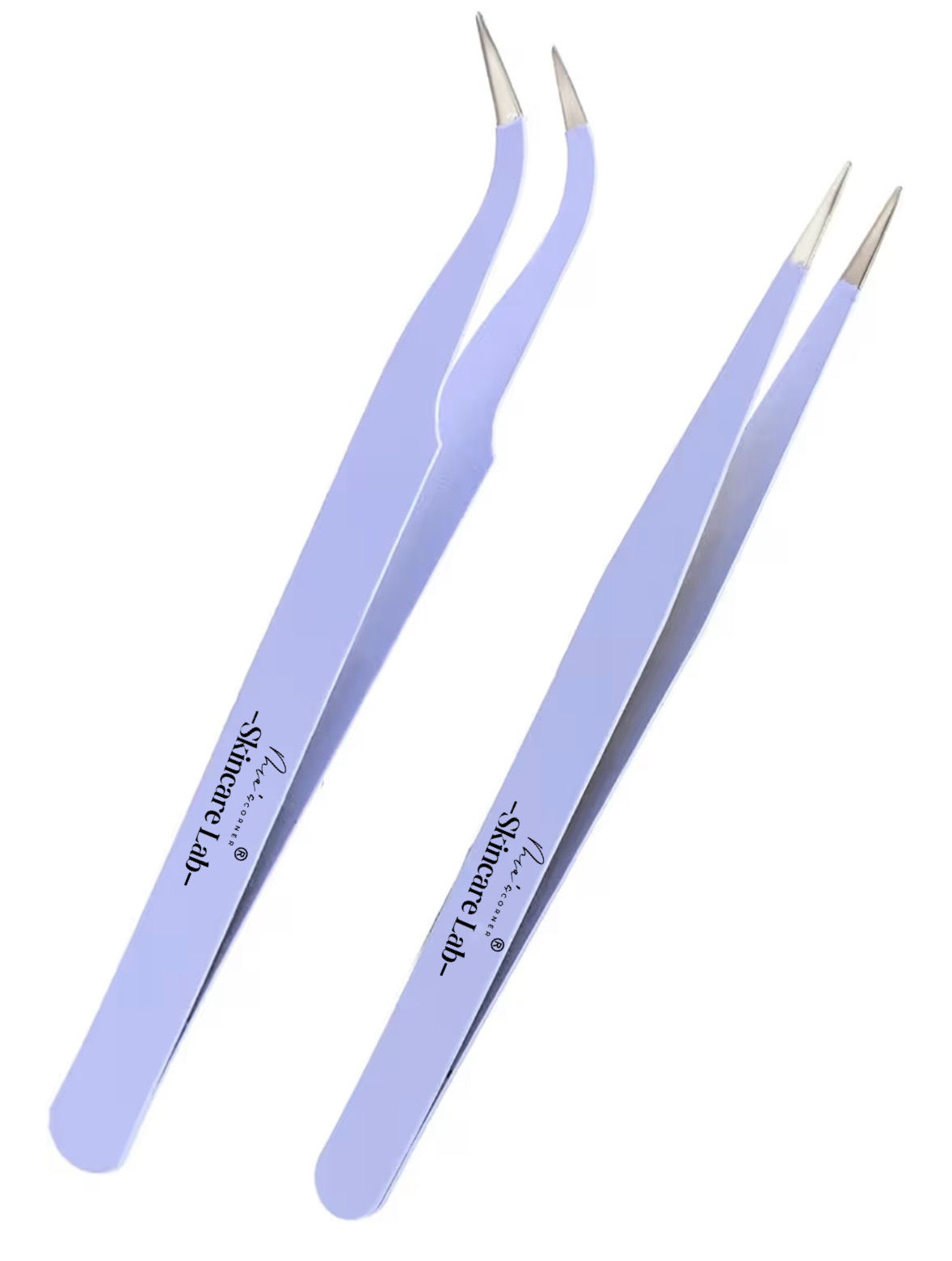 Set of 2 eyelash tweezers