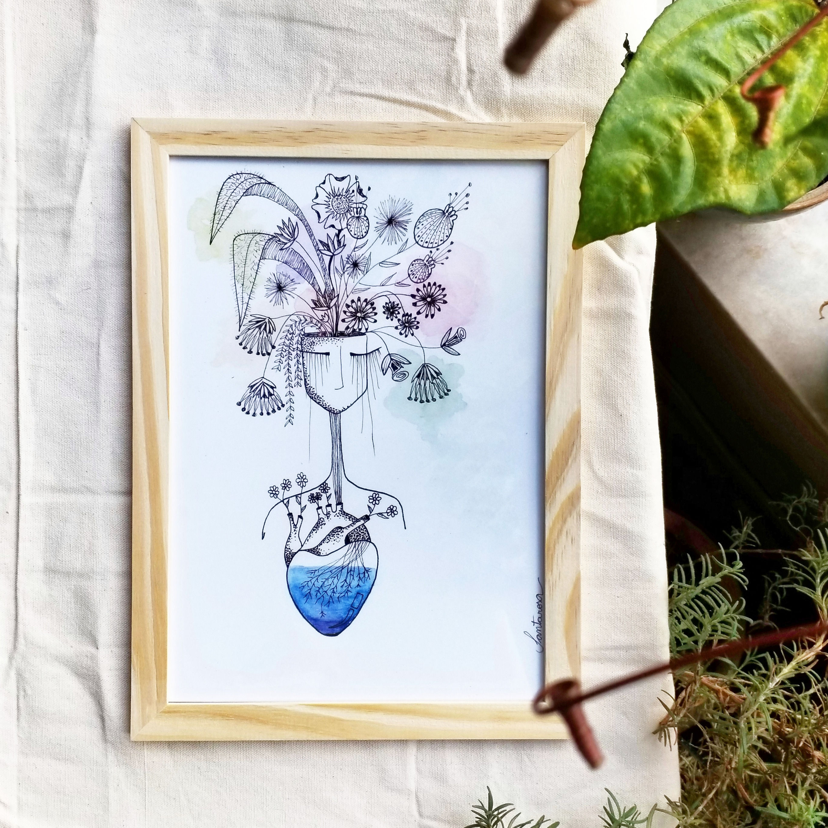 Meu coração brotam flores