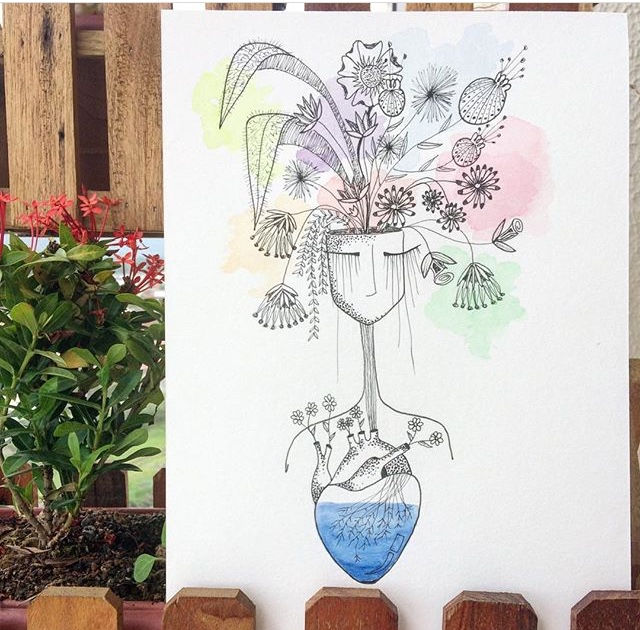 Meu coração brotam flores
