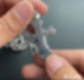 Thumbnail: Bold Gothic Engraved Cross Pendant Necklace