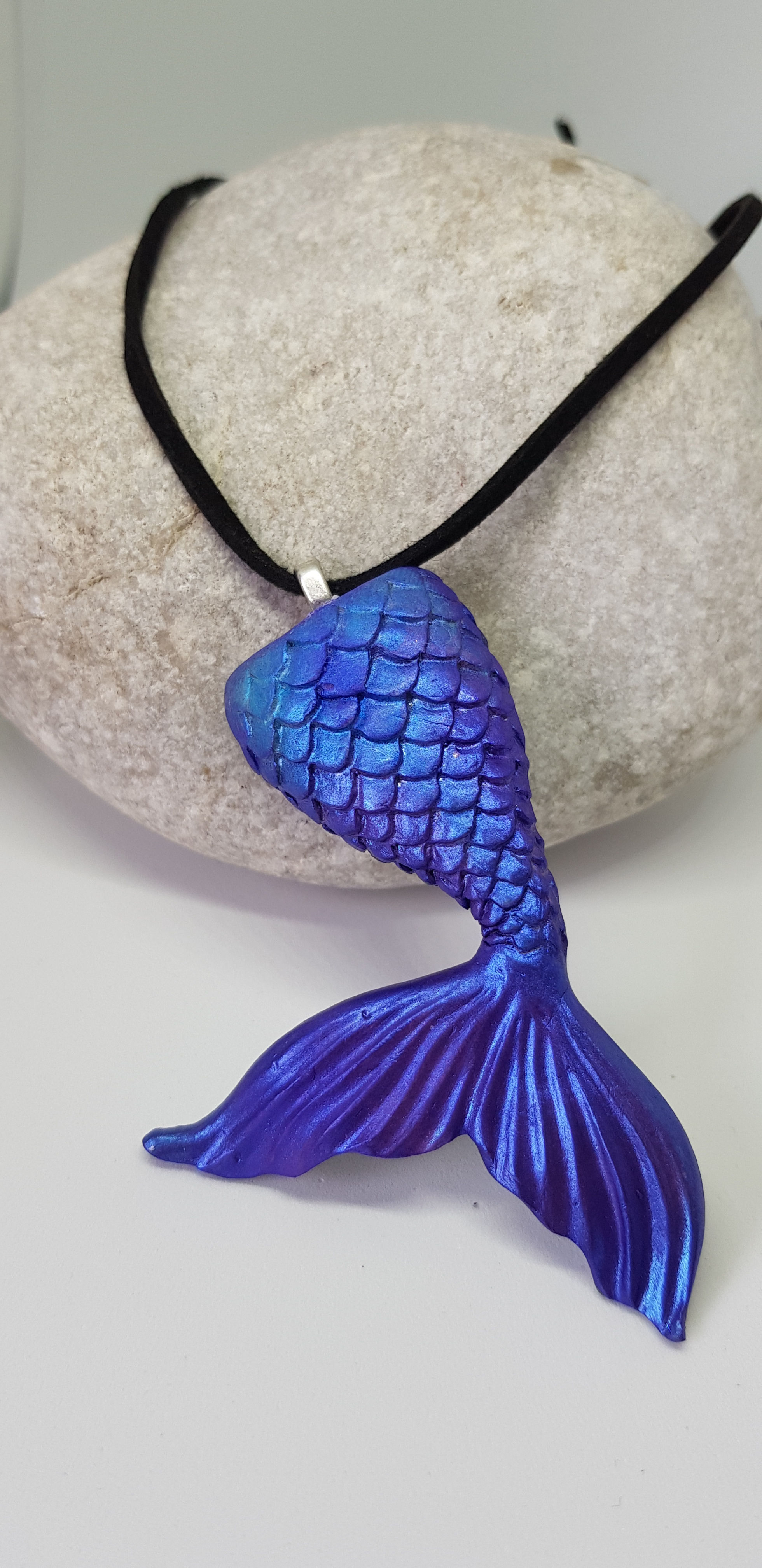 3D Large Mermaid Tail Pendant .. No. 190 ..