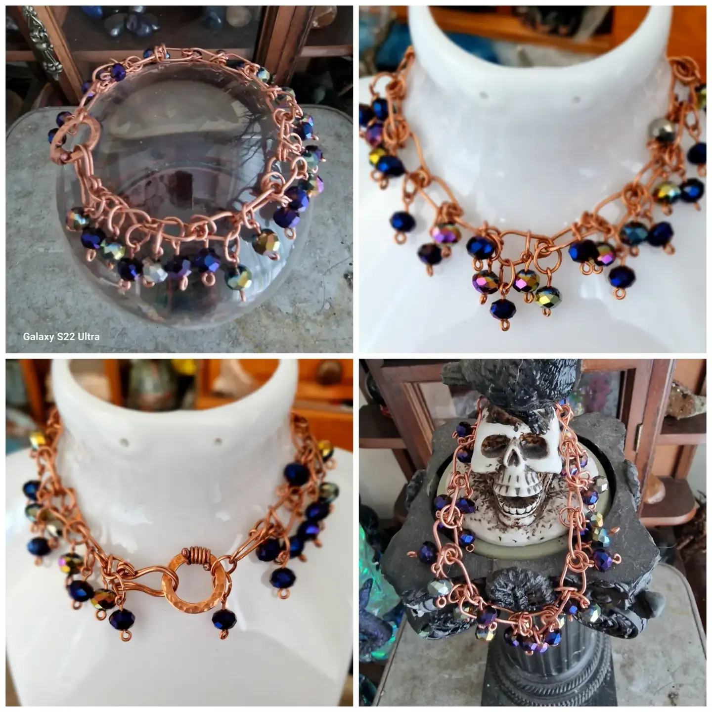 Plus Size Purple Cluster Bracelet .. 040/2022