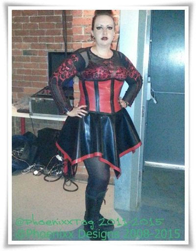 Thumbnail: *Charmian* Handkerchief Skirt .. Plus Size Latex  .. SS2012