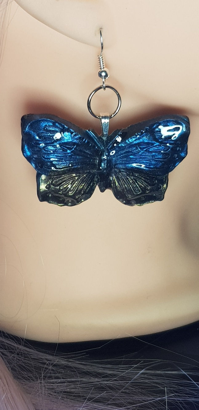 Thumbnail: Large Butterfly Drop Earrings ..