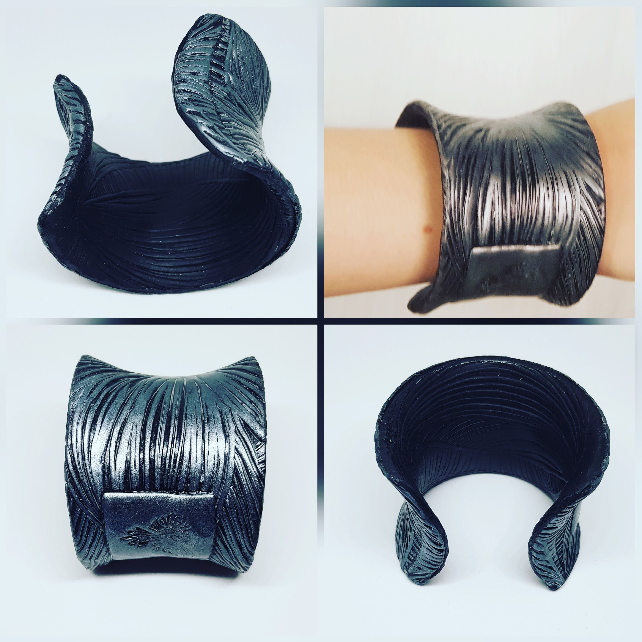 Autumnal Metallics Silver Bangle Bracelet .. No. 50 ..