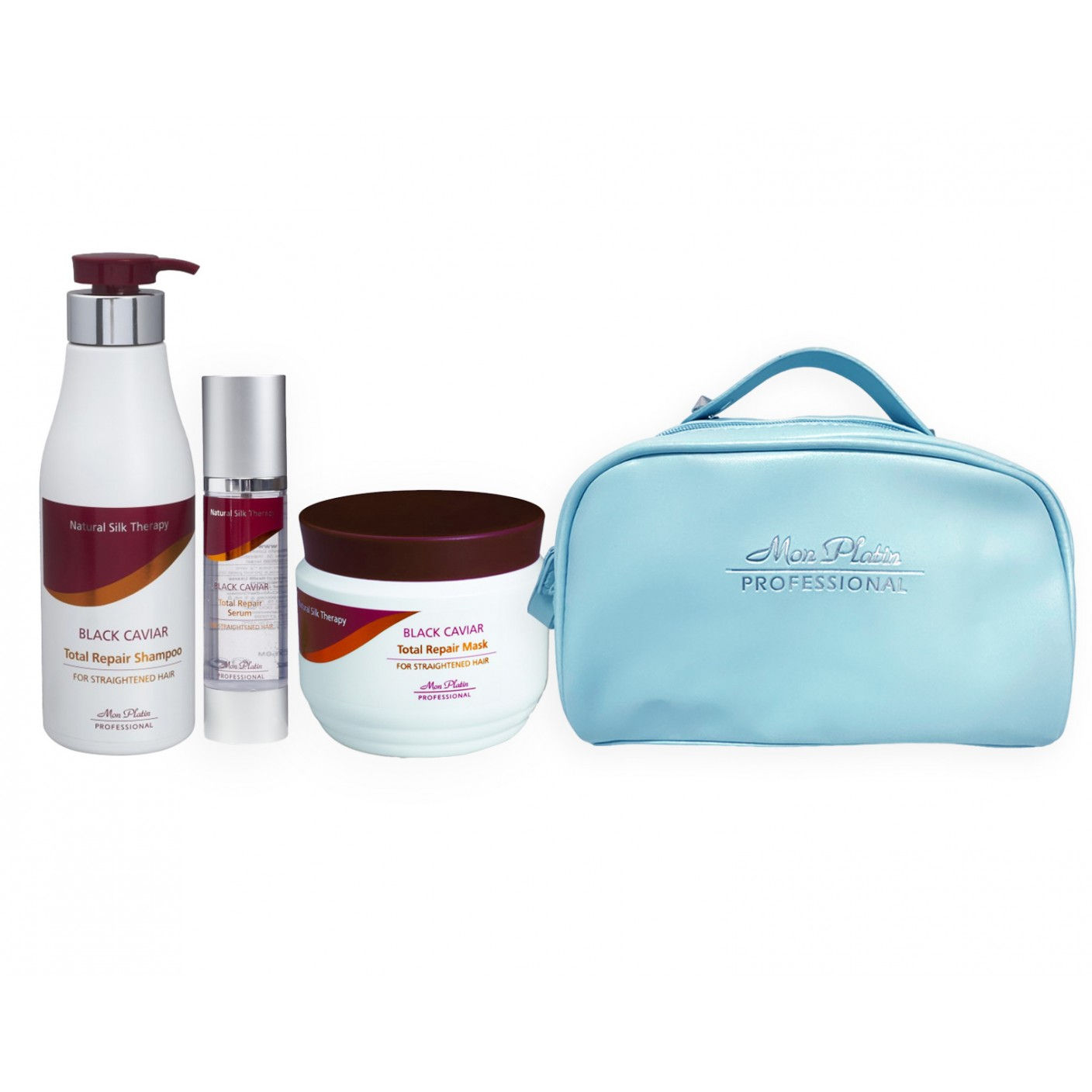 ערכה מושלמת לטיפוח שיער מוחלק - קוויאר שחור | Mon Platin