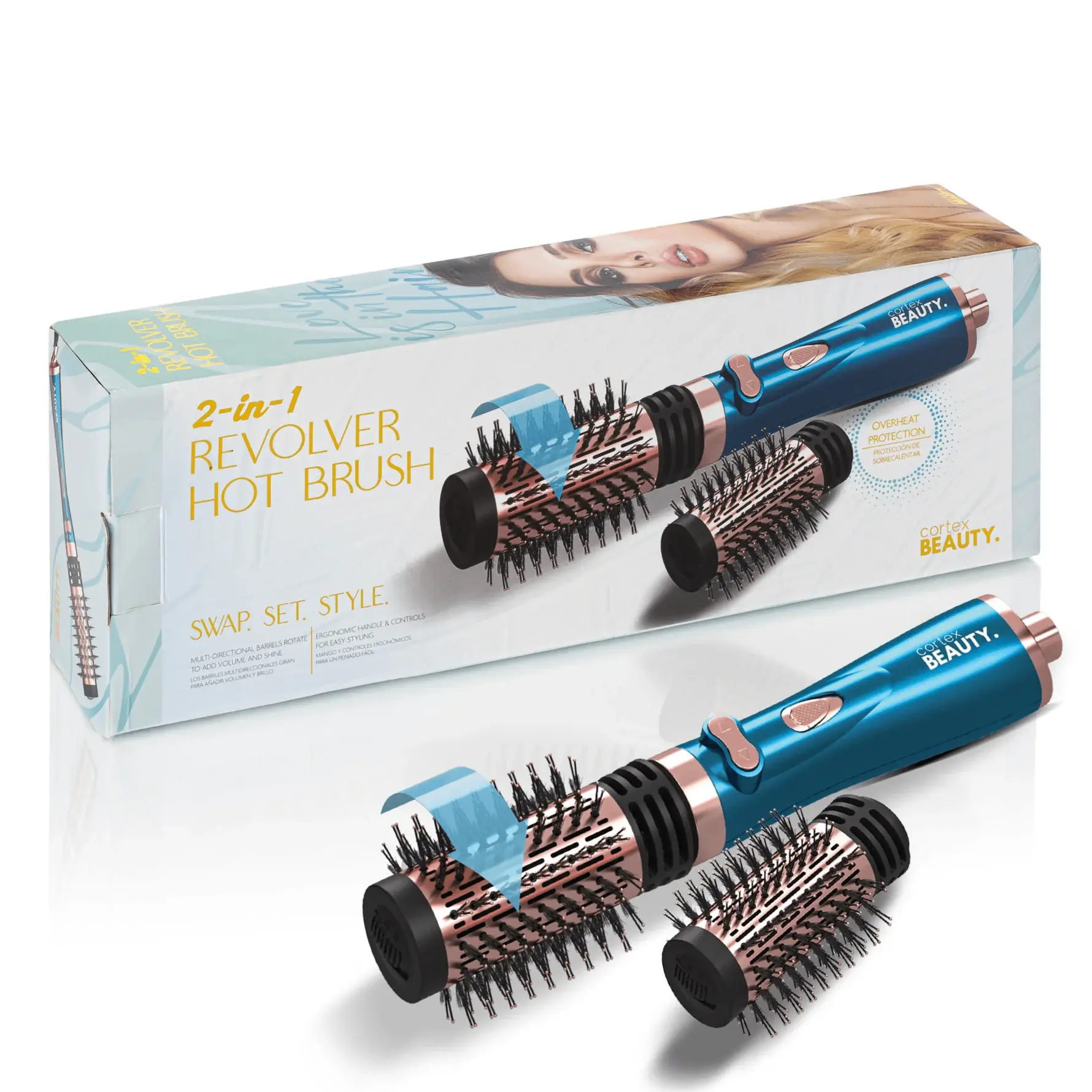 2-in-1 Revolving Hot Brush - מברשת פן חשמלית מסתובבת
