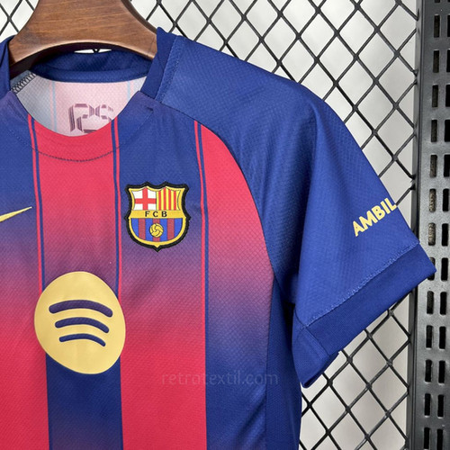 Kit Infantil FC Barcelona 25/26 - Camiseta Y Pantalón Oficial Con Nombre F. De Jong Y Dorsal 21, Tejido Transpirable