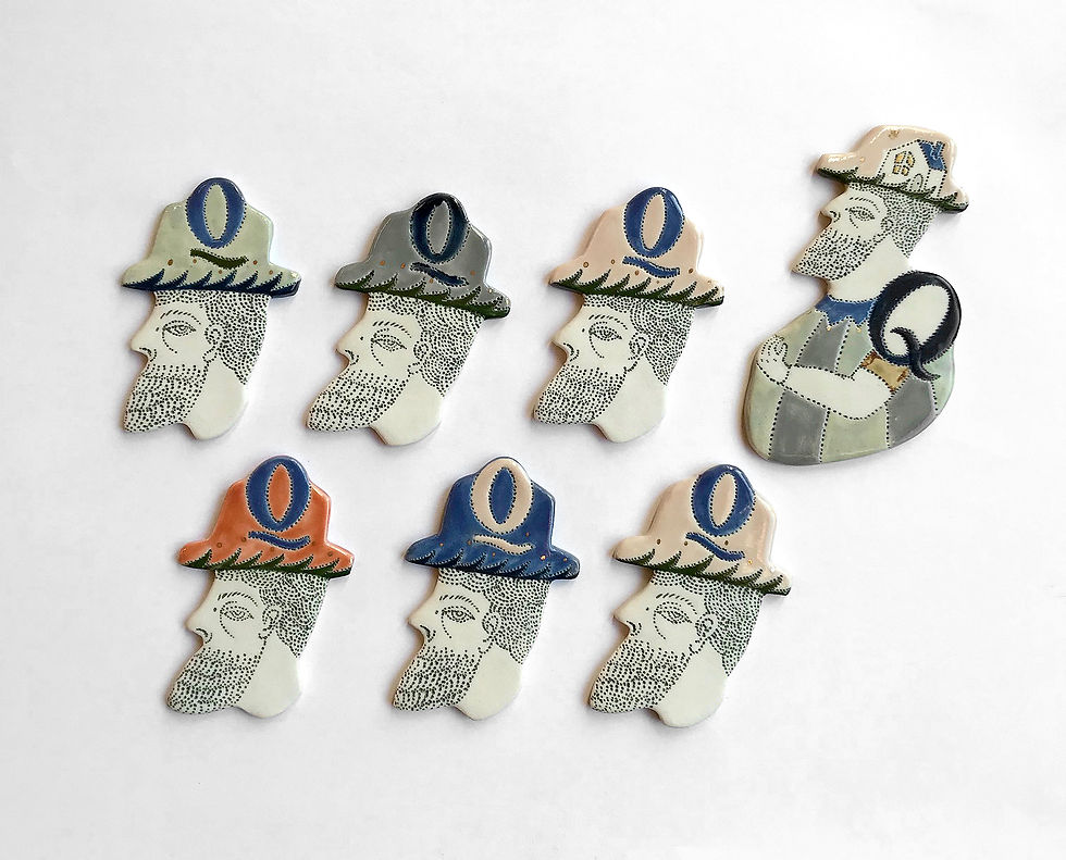 Thumbnail: uniQue x Eriko Q Brooch Blue Limited Edition