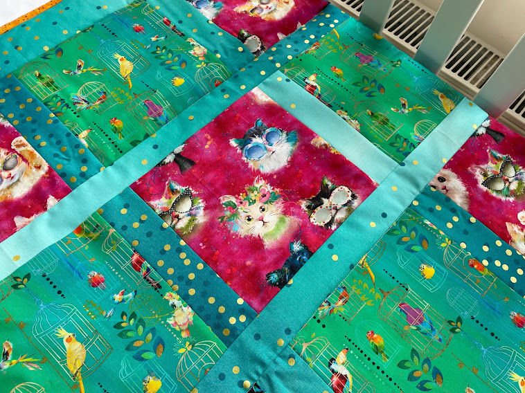 Thumbnail: Patchwork Blanket - Feathers & Furballs