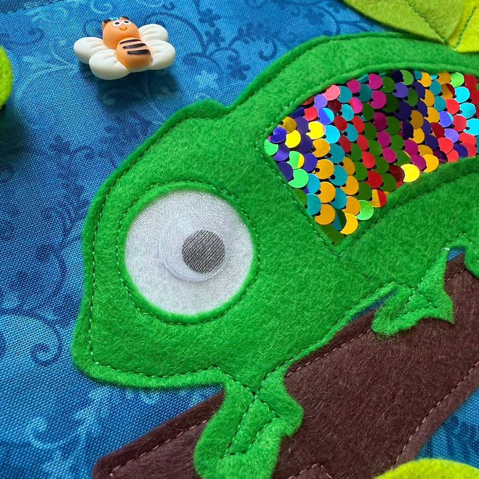 Thumbnail: Busy Book Page - Peek-a-Book Chameleon