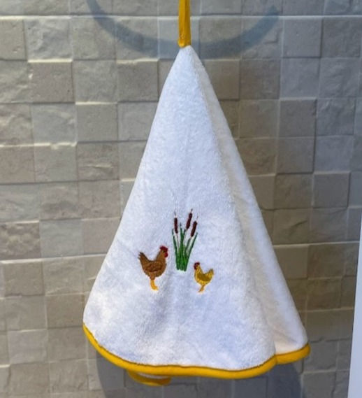 Thumbnail: Embroidered Circular Towel - Country Life