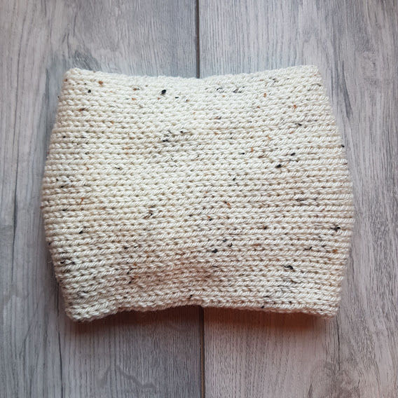 Thumbnail: Handmade Knit Headband - Ivory Fleck