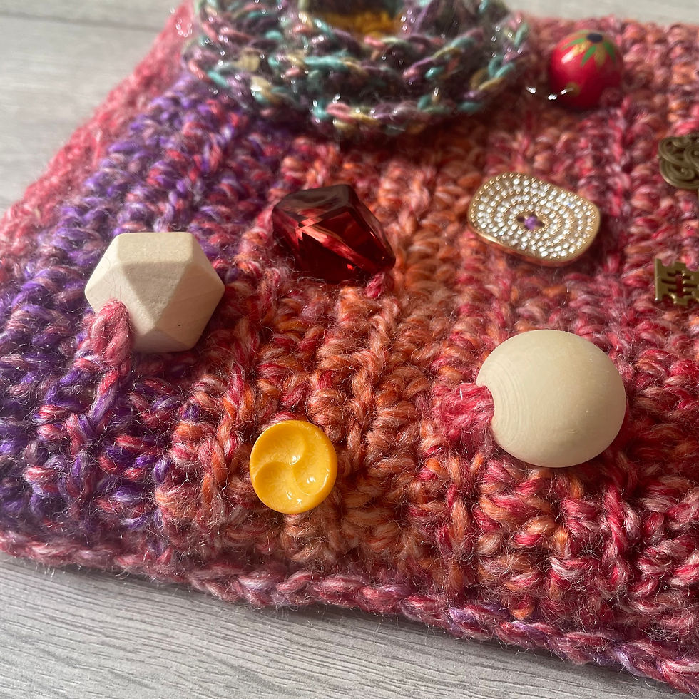Thumbnail: Handmade Sensory Twiddlemuff - Connemara Sunset