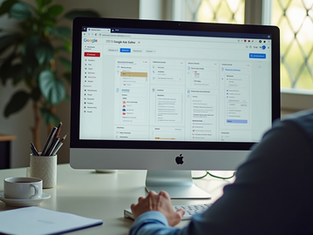 High angle view of a user interface for Google Ads Editor