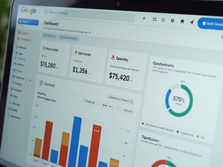 High angle view of a Google Ads dashboard
