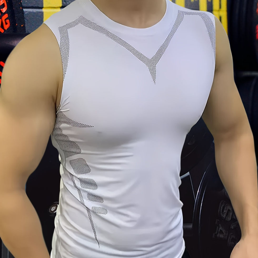 Thumbnail: Mans Compression Tank Top Men Gym Shirt Sleeveless Quick Dry Sportswear Male Fit