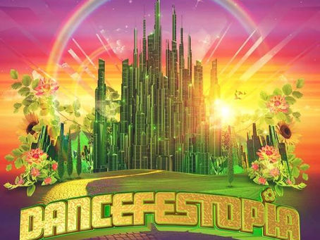 Grayscale Marketing signs Dancefestopia Music Fest